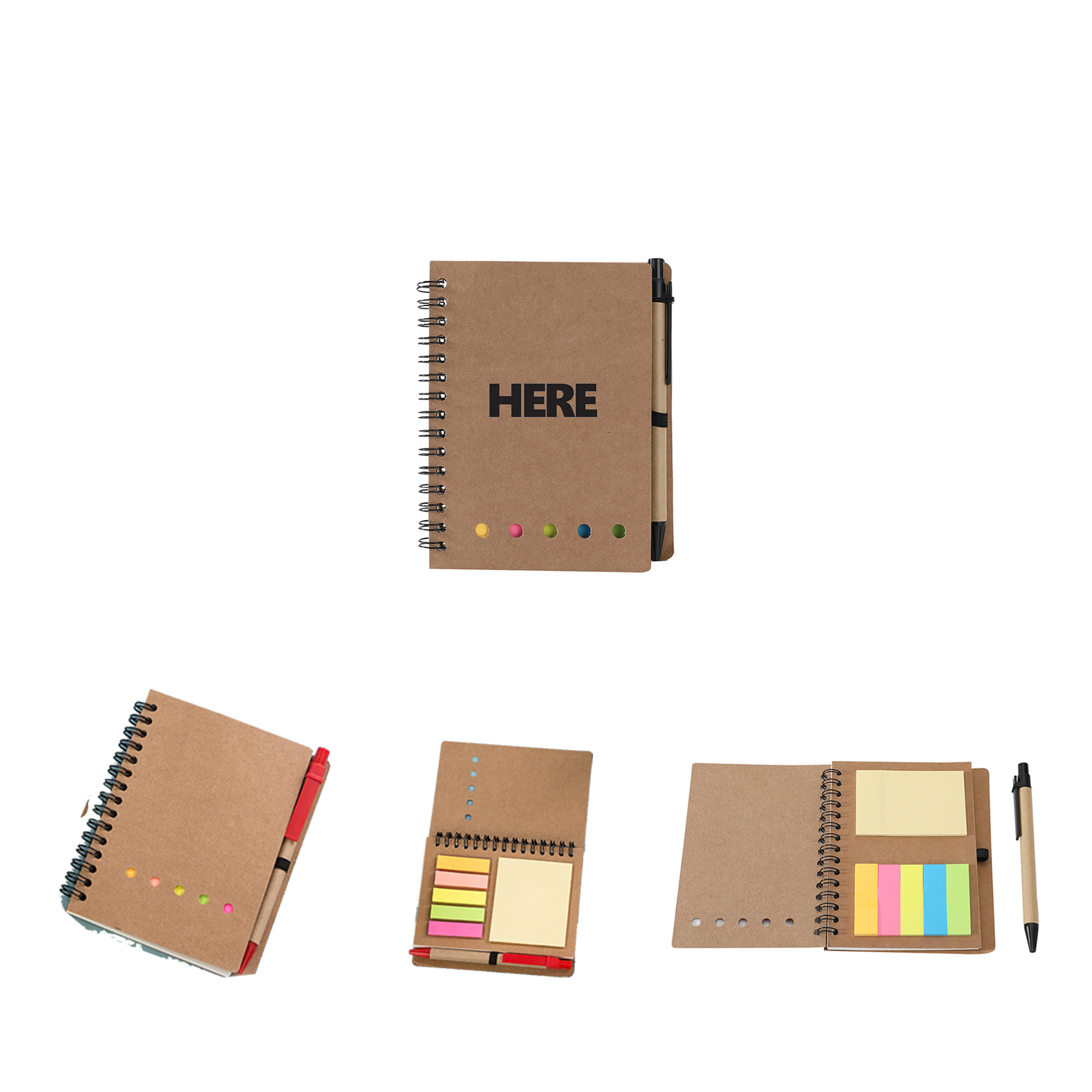 Spiral Notebook Steno Pads Lined Notepad with Pen 2