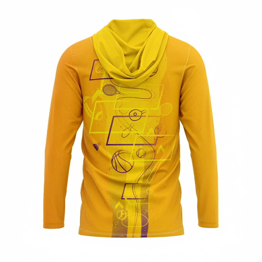Unisex & Kids' Sublimation 180G Cotton-Feel LS Hooded Tee 2