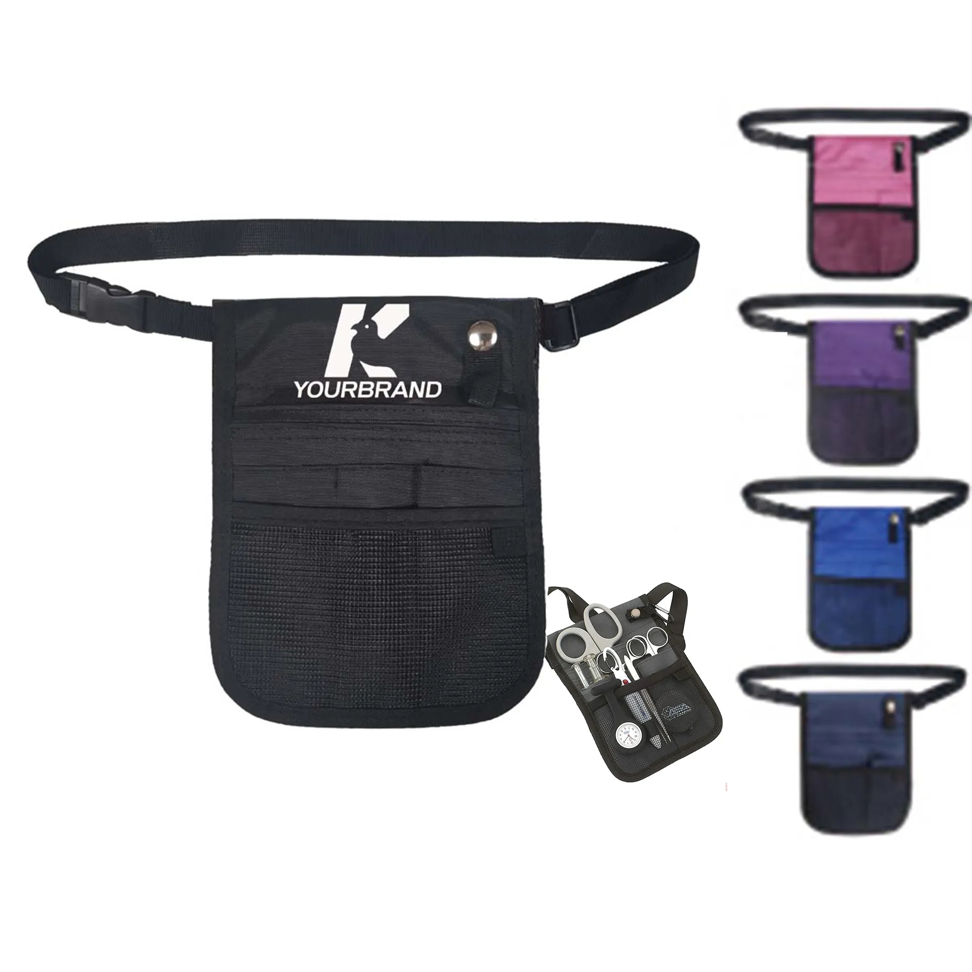 Stock Multifunctional Adjustable Belt Nurse Vet Waist Pouch 1