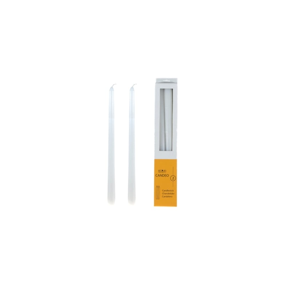 12" Taper Candles - Unscented White 2 Pieces 2