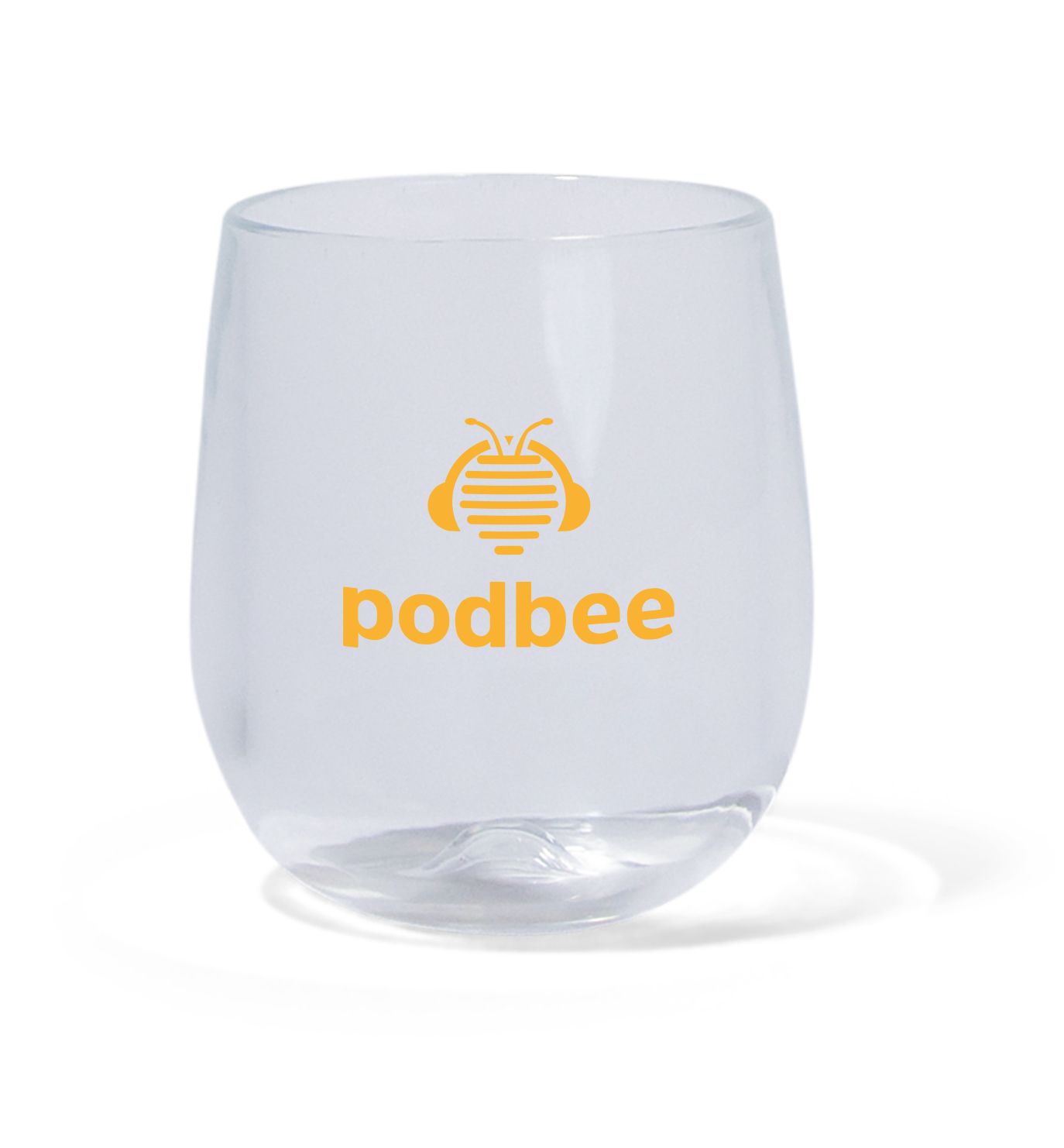 12 oz SiliPint Crystal Clear Silicone Stemless Wine Glass 1