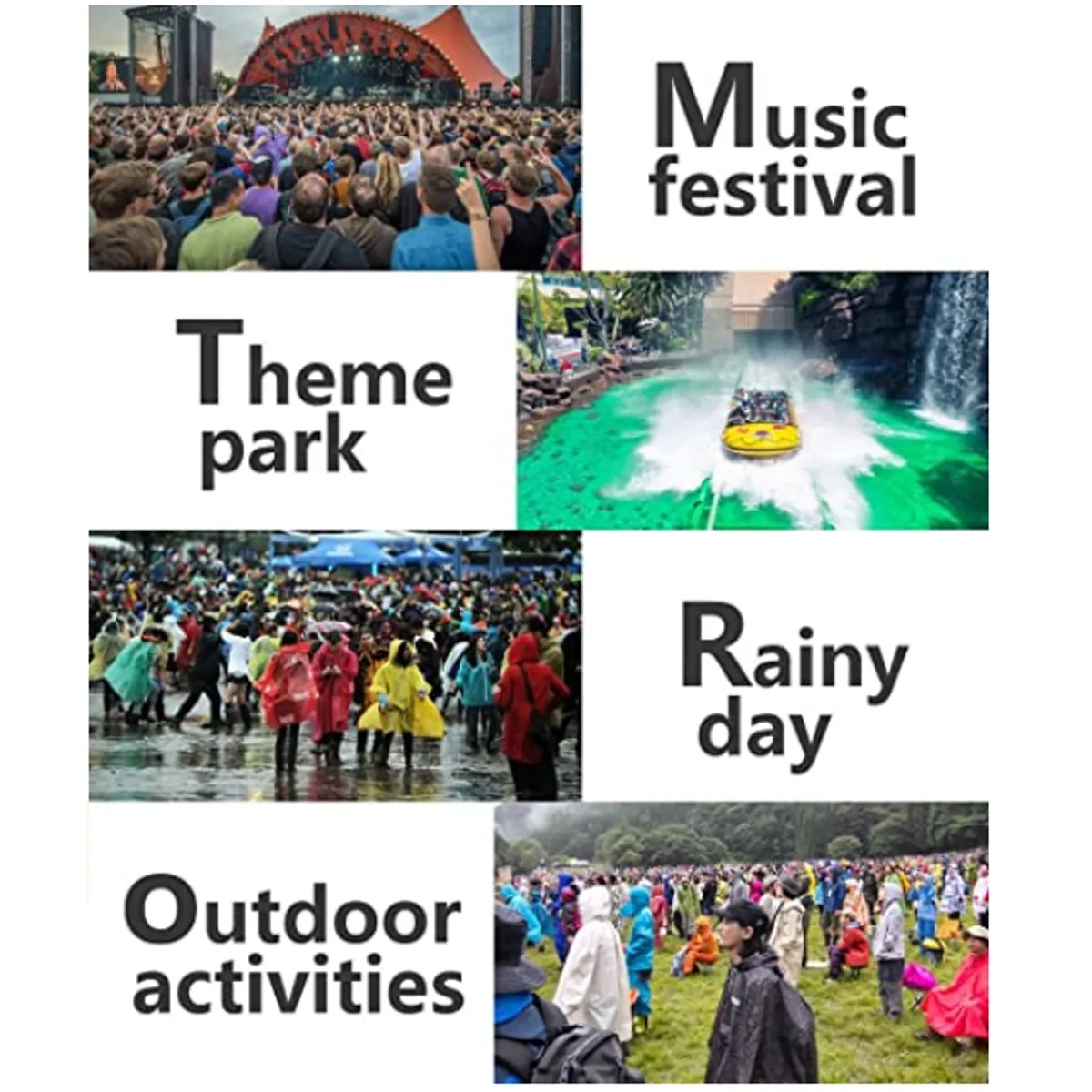 Reusable EVA Raincoat Poncho Rain Jacket 4