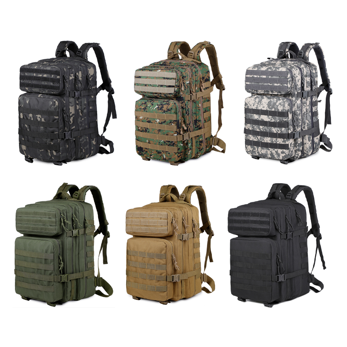 40L Military Tactical Backpack W/ Large Capacity 4