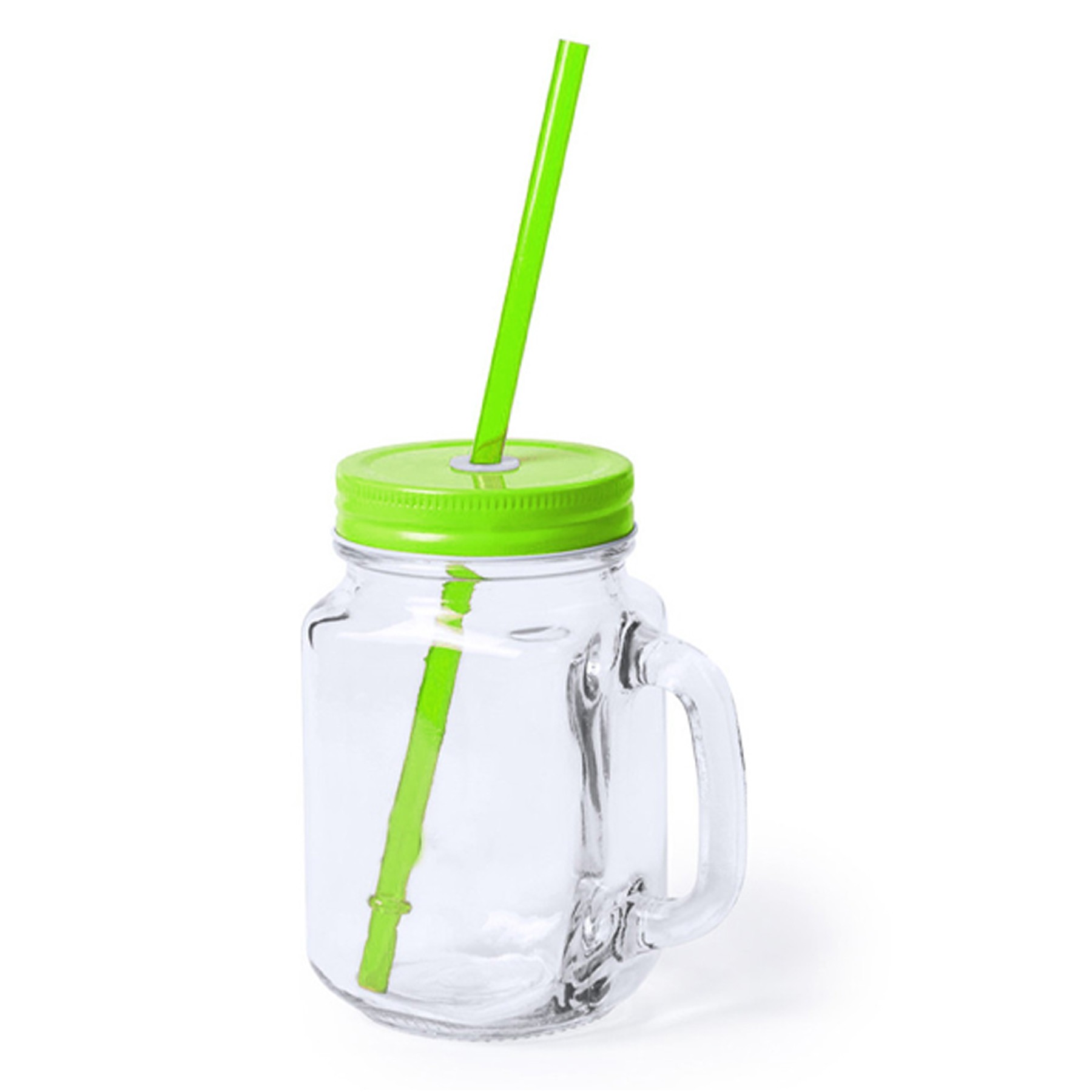 Mason Jars W/Cover And Straw 2