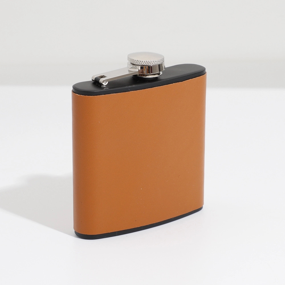 6 oz Stainless Steel Liquor Flask PU Surface 5