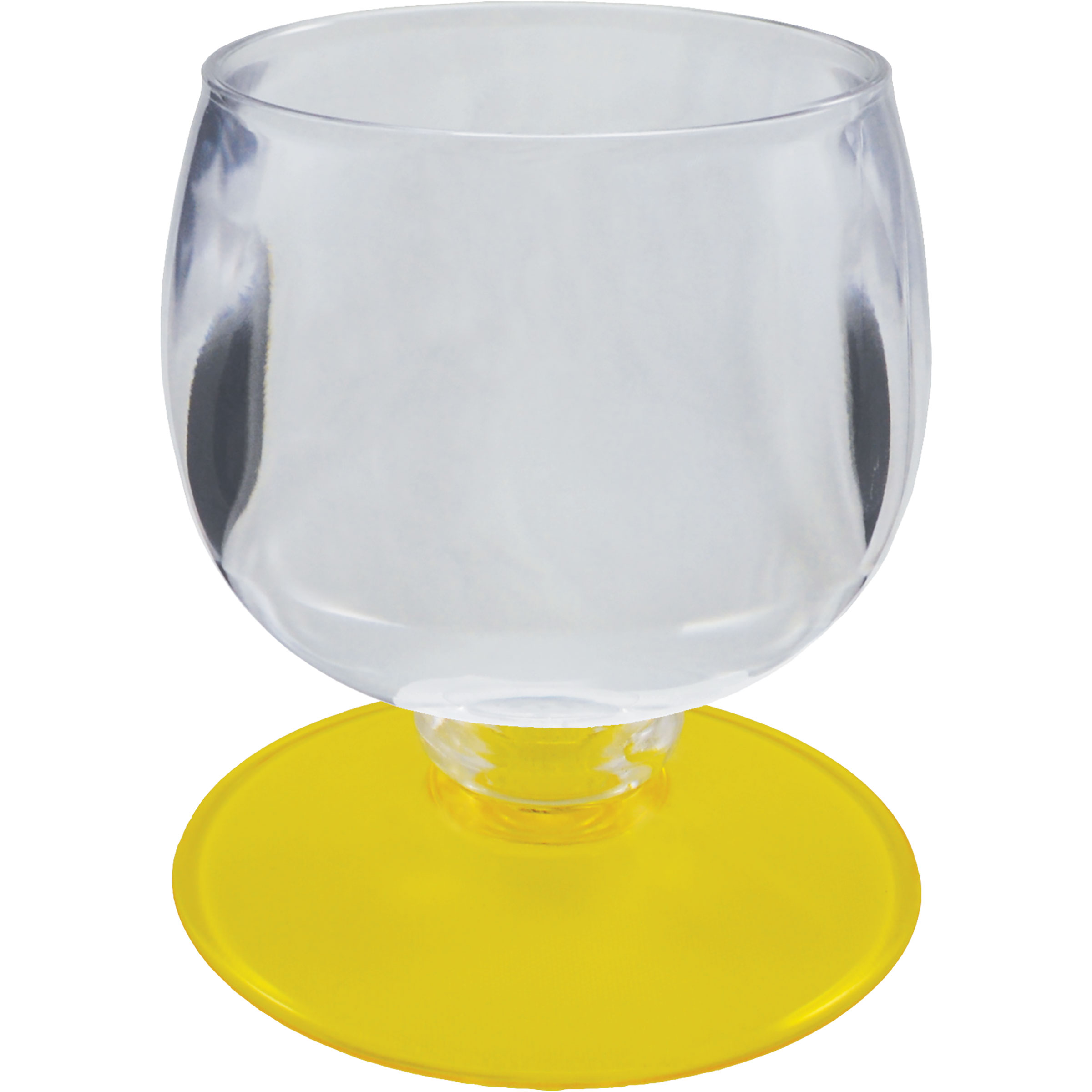 12oz Short Stem Plastic Wine Goblet with Your Choice of Base Color 7