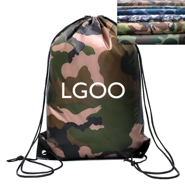 POLYESTER CAMO DRAWSTRING BACKPACK 4