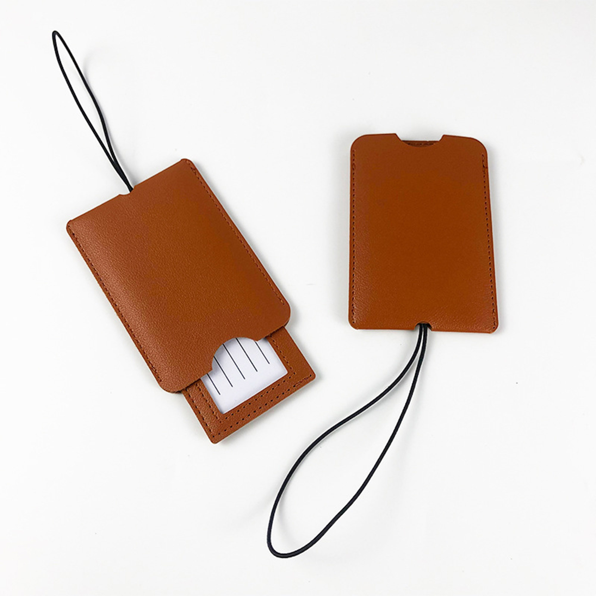 PU Leather Luggage Tag with Elastic Strip 6