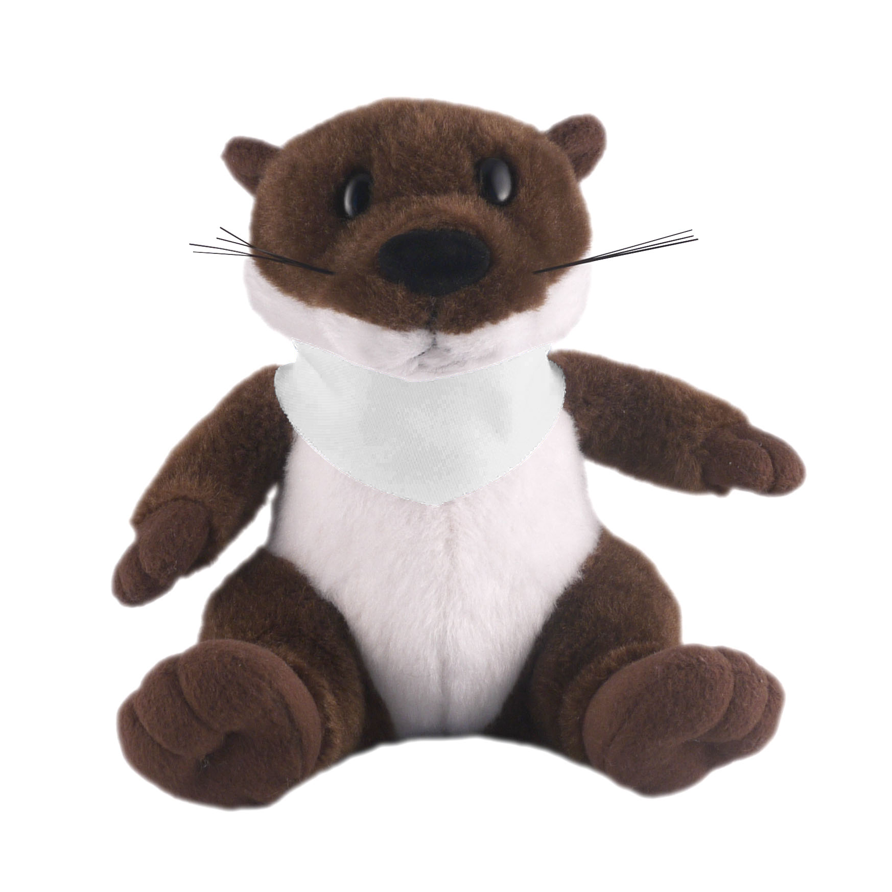 Soft Plush Stuffed Sitting Otter with Bandana 4