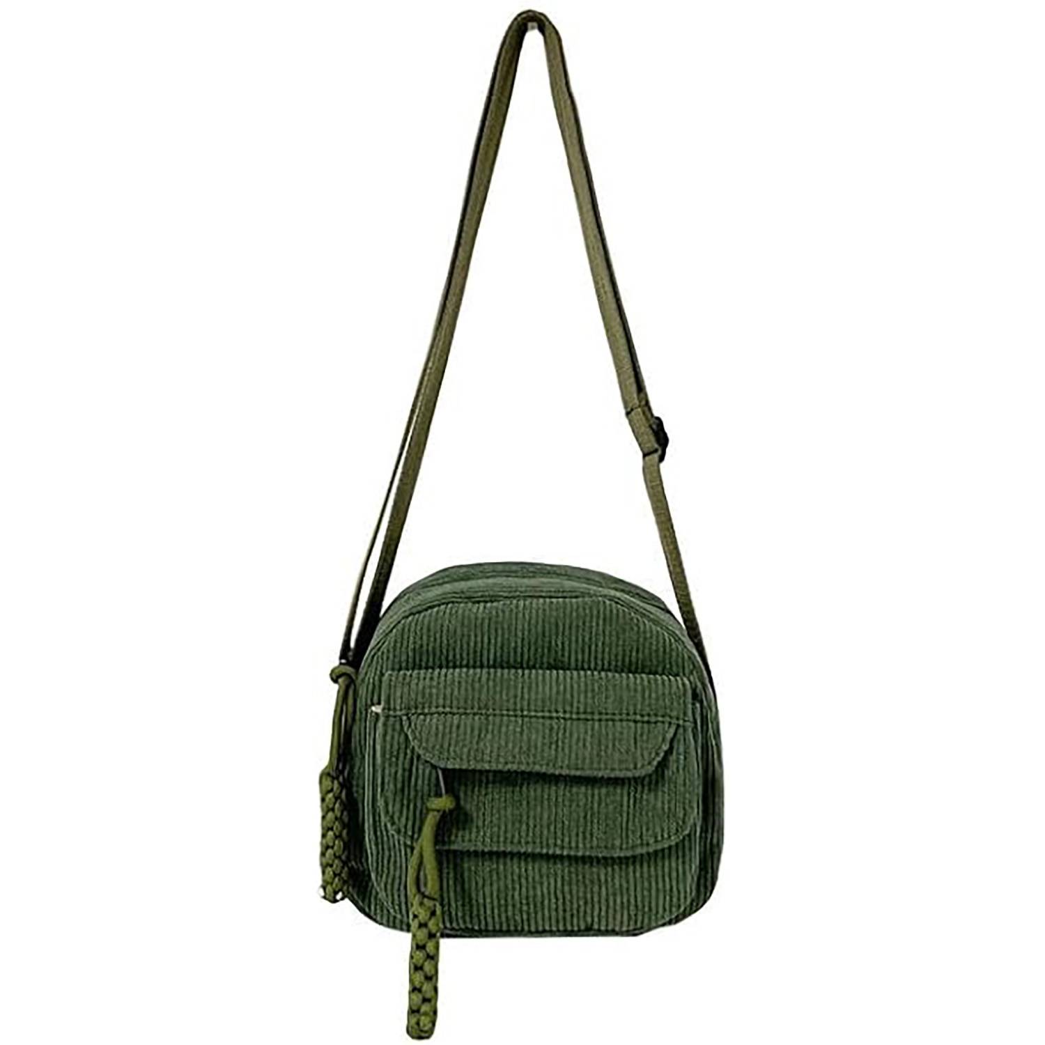 Simple solid color striped bag 4