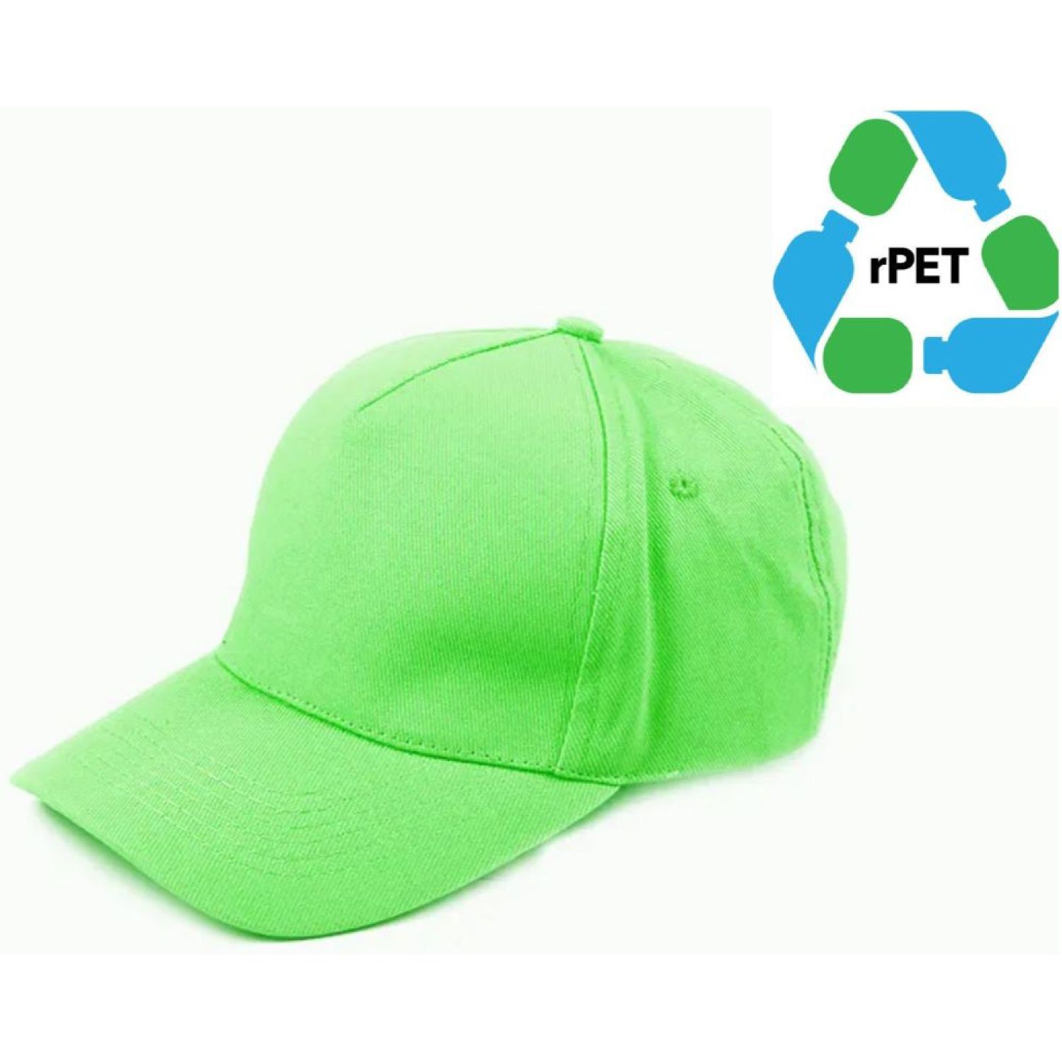 Structured 5 Panel rPET Recycled 100% Polyester Baseball Cap 6