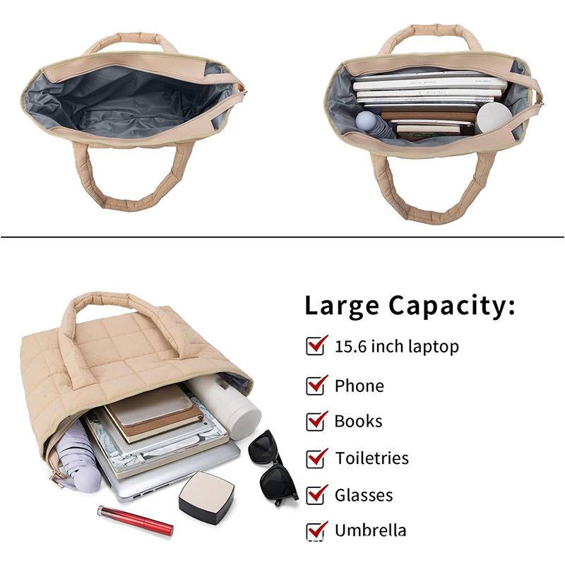 Soft Down Cotton Padded Quilted Bag for Womens 3