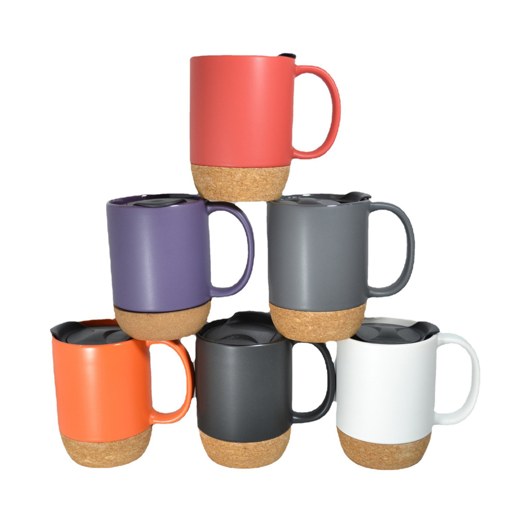 14 OZ Coffee Mug With Cork Bottom And Splash Proof Lid 4