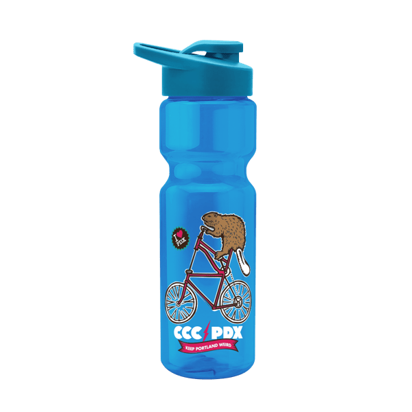 Blazer 28oz Transparent Bike Bottle w/Drink-thru Lid 2383