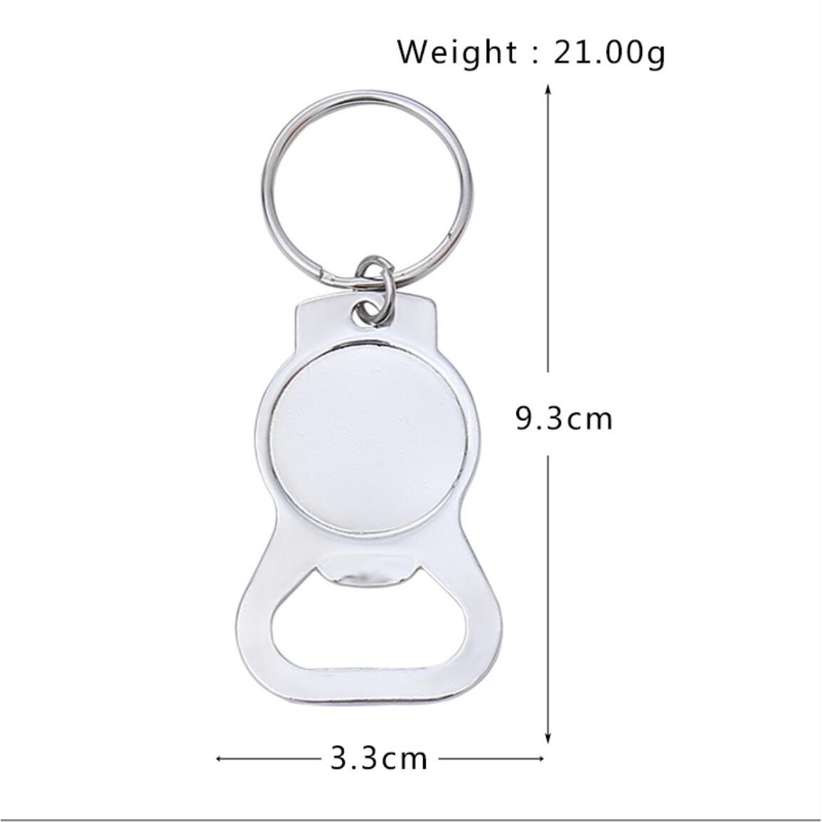 Metal Bottle Opener with Split Key Ring 1