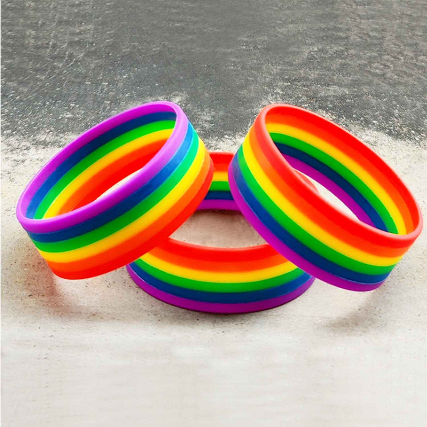 Widened Six-Layer Silicone Rainbow Bracelet 4