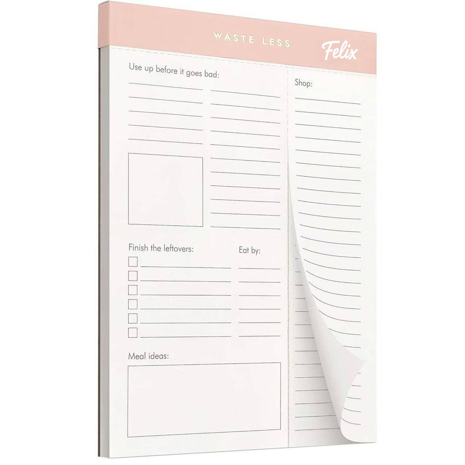 Magnetic Meal Planner Grocery List Notepad for Fridge 1
