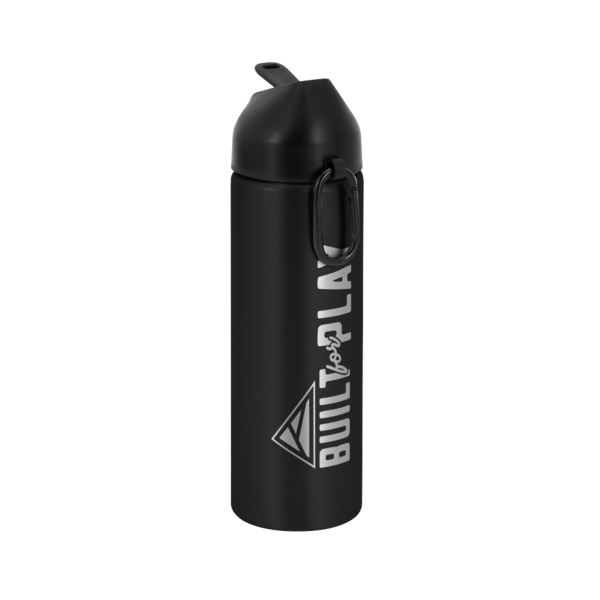 EasyFlow Recycled Aluminum Bottle w Straw Lid, custom water bottle with logo imprint 54