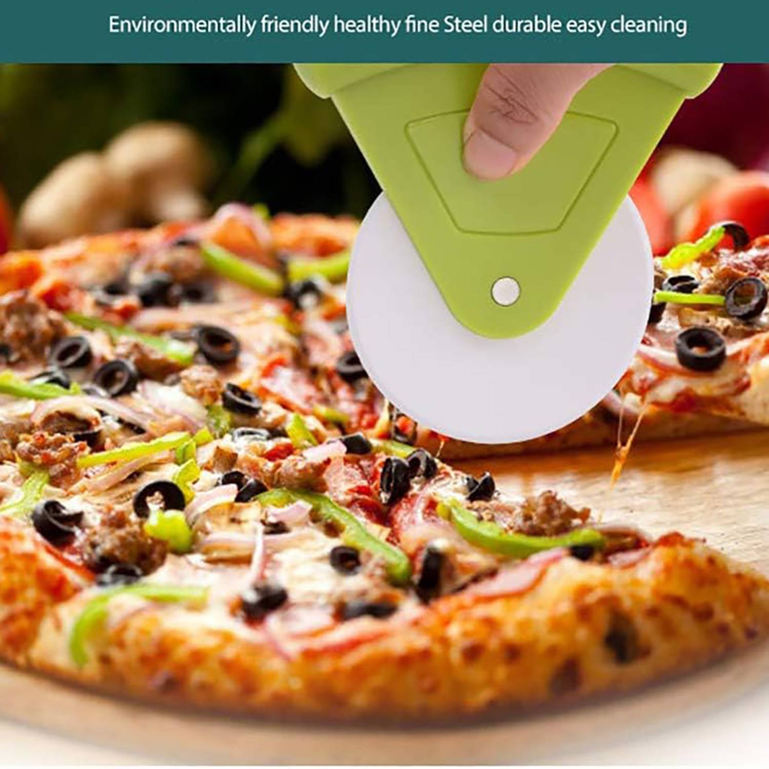 Handheld Plastic Pizza Cutter Wheels 7