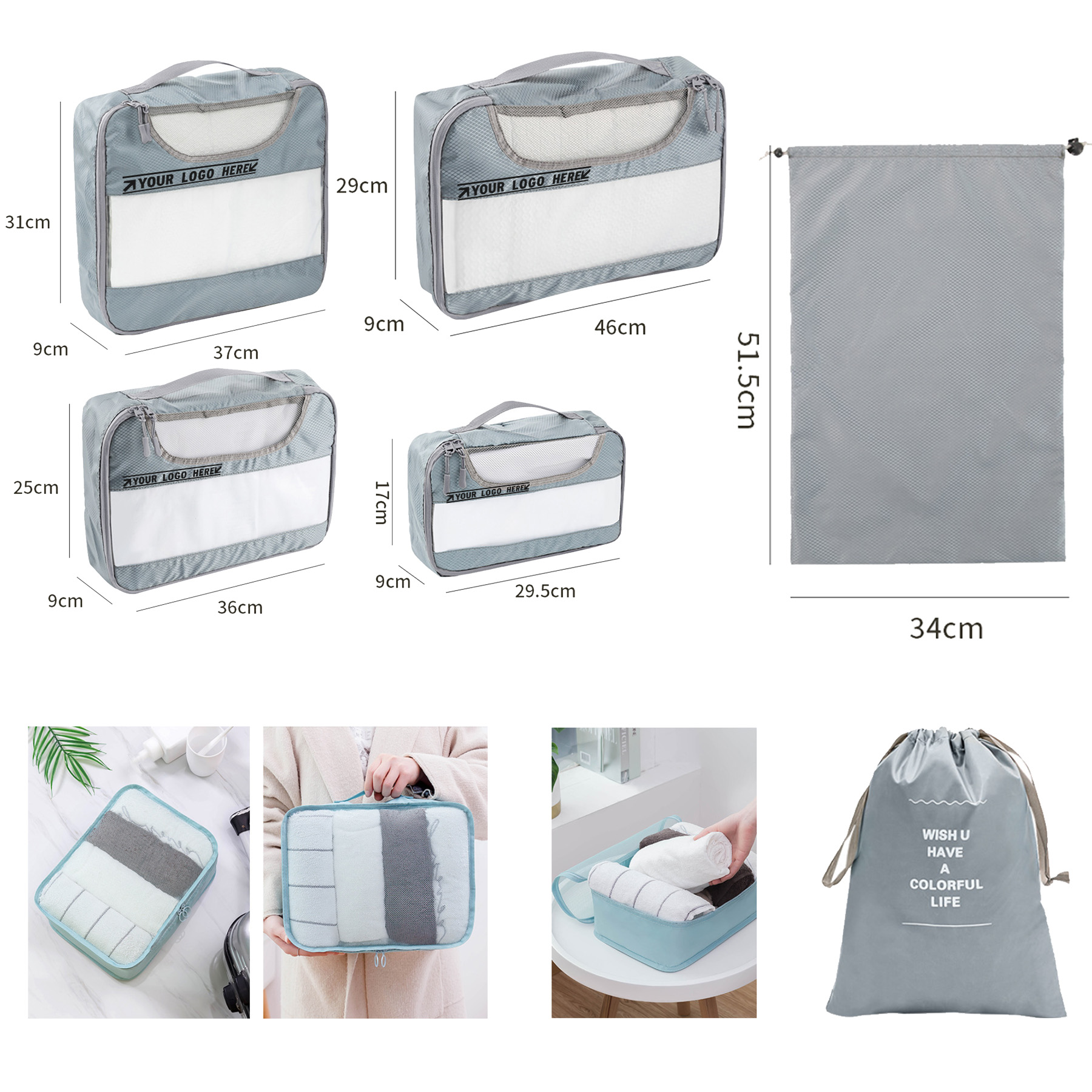 Cubes Travel Luggage Packing Organizers For Bag And Suitcase 2
