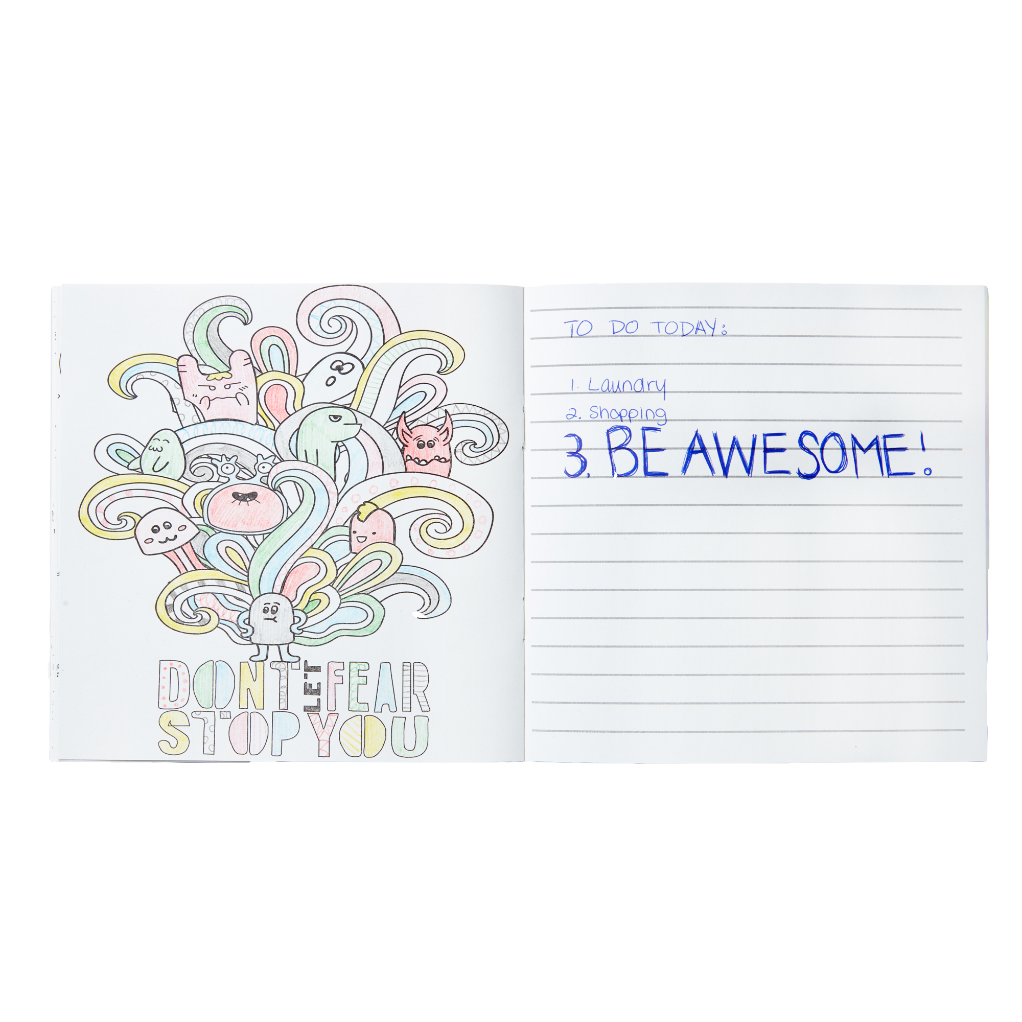 Inspirational Coloring Book & 8 Color Pencil Set 8