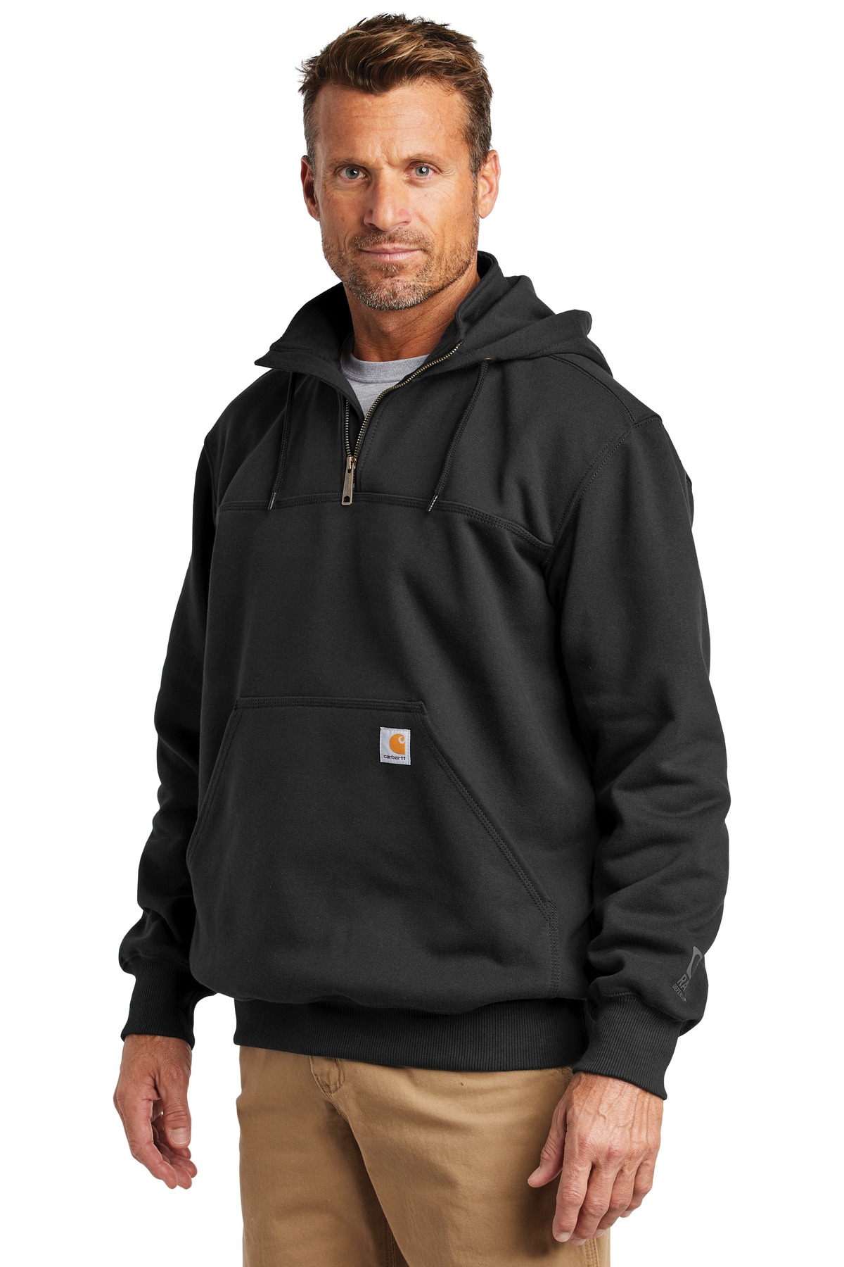 Carhartt® Rain Defender Paxton Heavyweight Hooded Zip Mock Sweatshirt 13