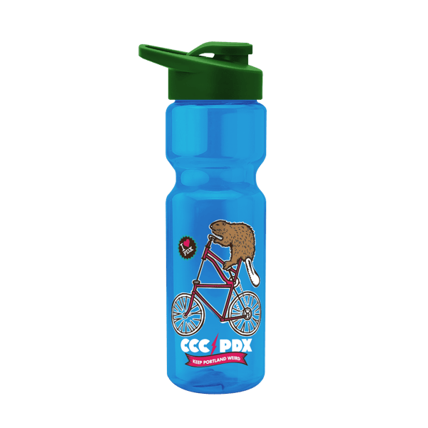Blazer 28oz Transparent Bike Bottle w/Drink-thru Lid 1196
