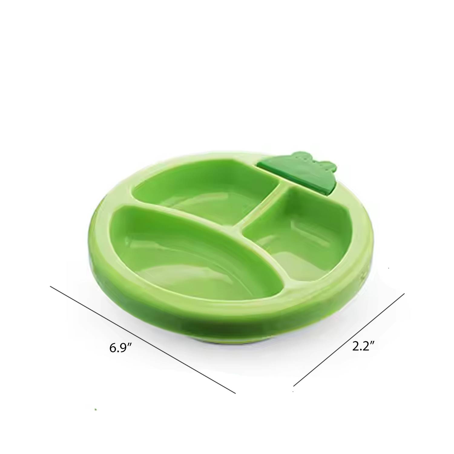 Baby Non-Slip Warm Divided Plate 6