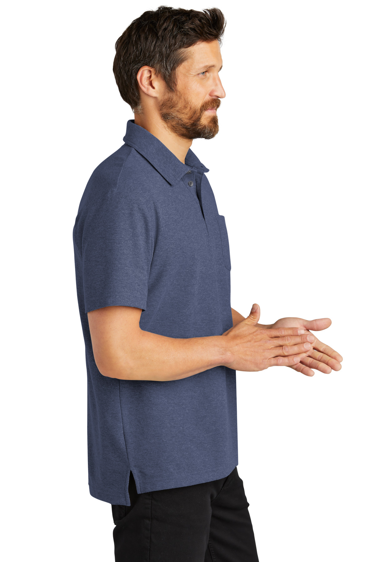 Port Authority C-FREE Cotton Blend Pique Pocket Polo K868 33
