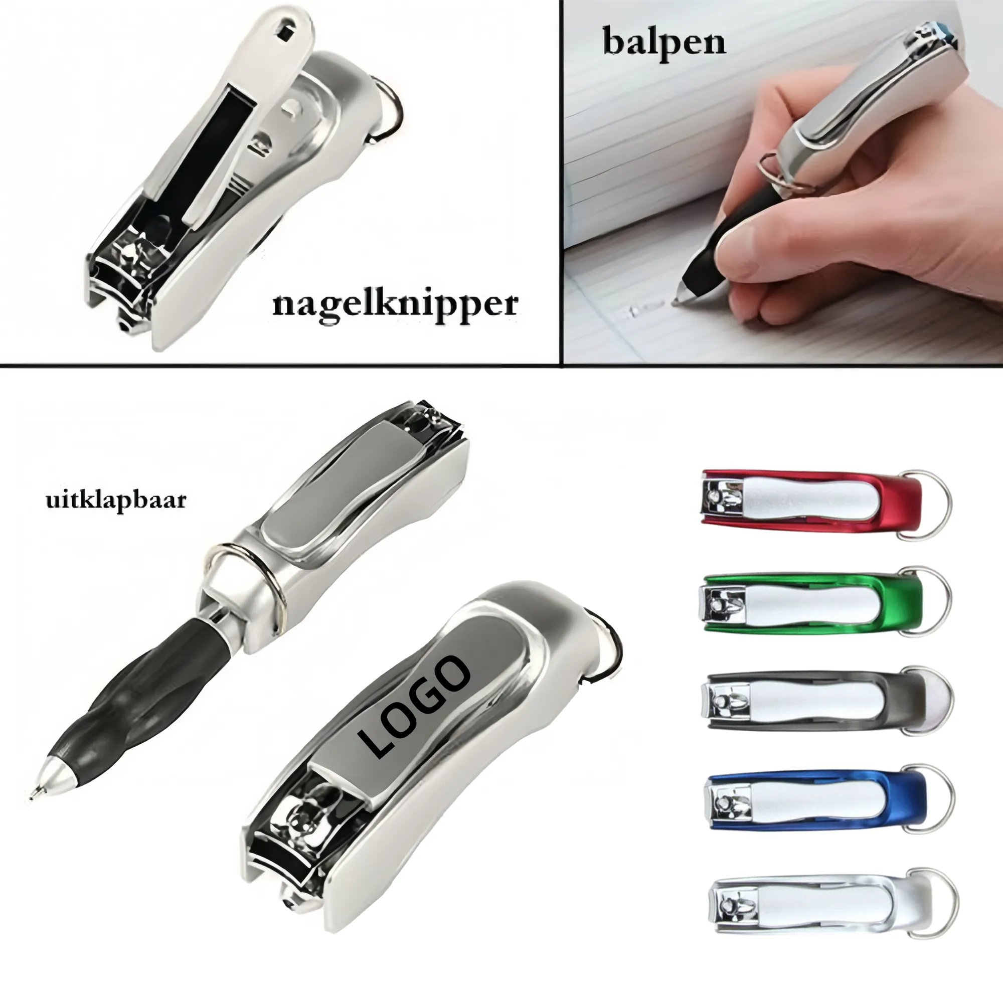 Creative Multifunction Folded Nail Clippers Ballpoint Pen 2