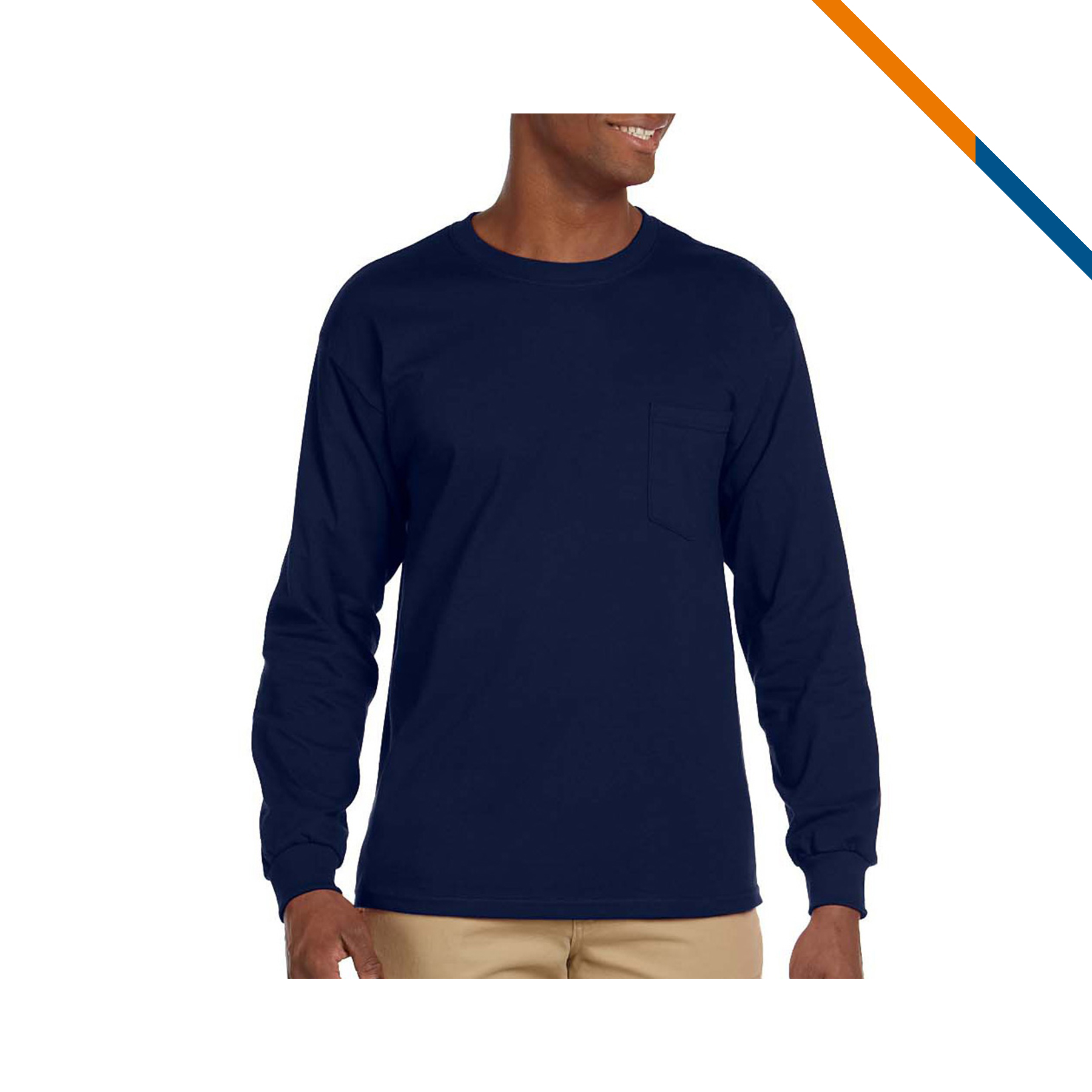 Gildan® 6.1oz 100% Cotton Preshrunk Long Sleeve Adult T-Shirts 5