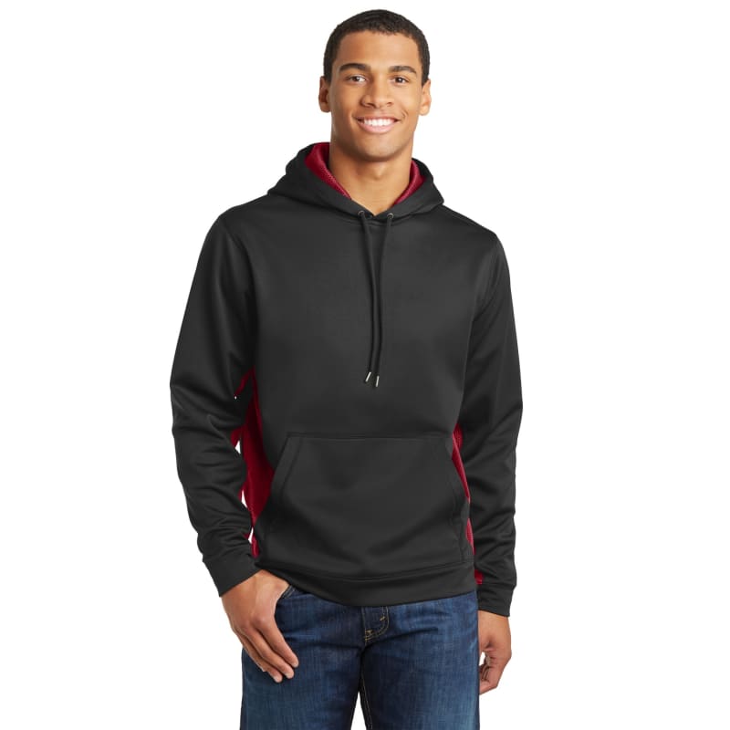 Sport-Tek Sport-Wick CamoHex Fleece Colorblock Hooded Pullover., custom hoodie or sweatshirt with logo imprint 20