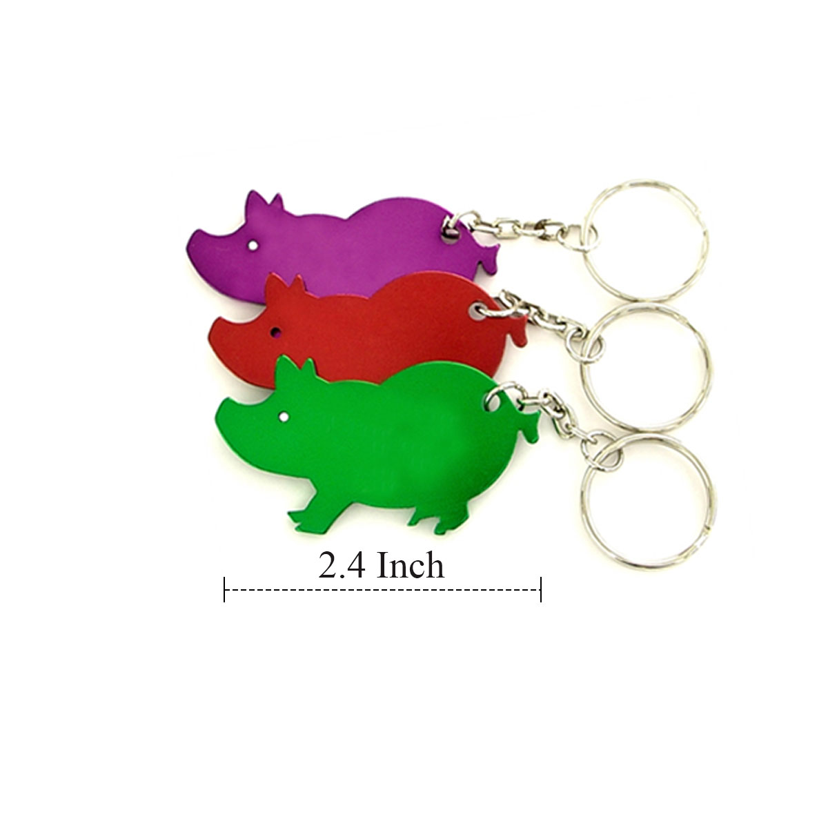 Pig Shape Aluminum Keyring Bottle Opener 4