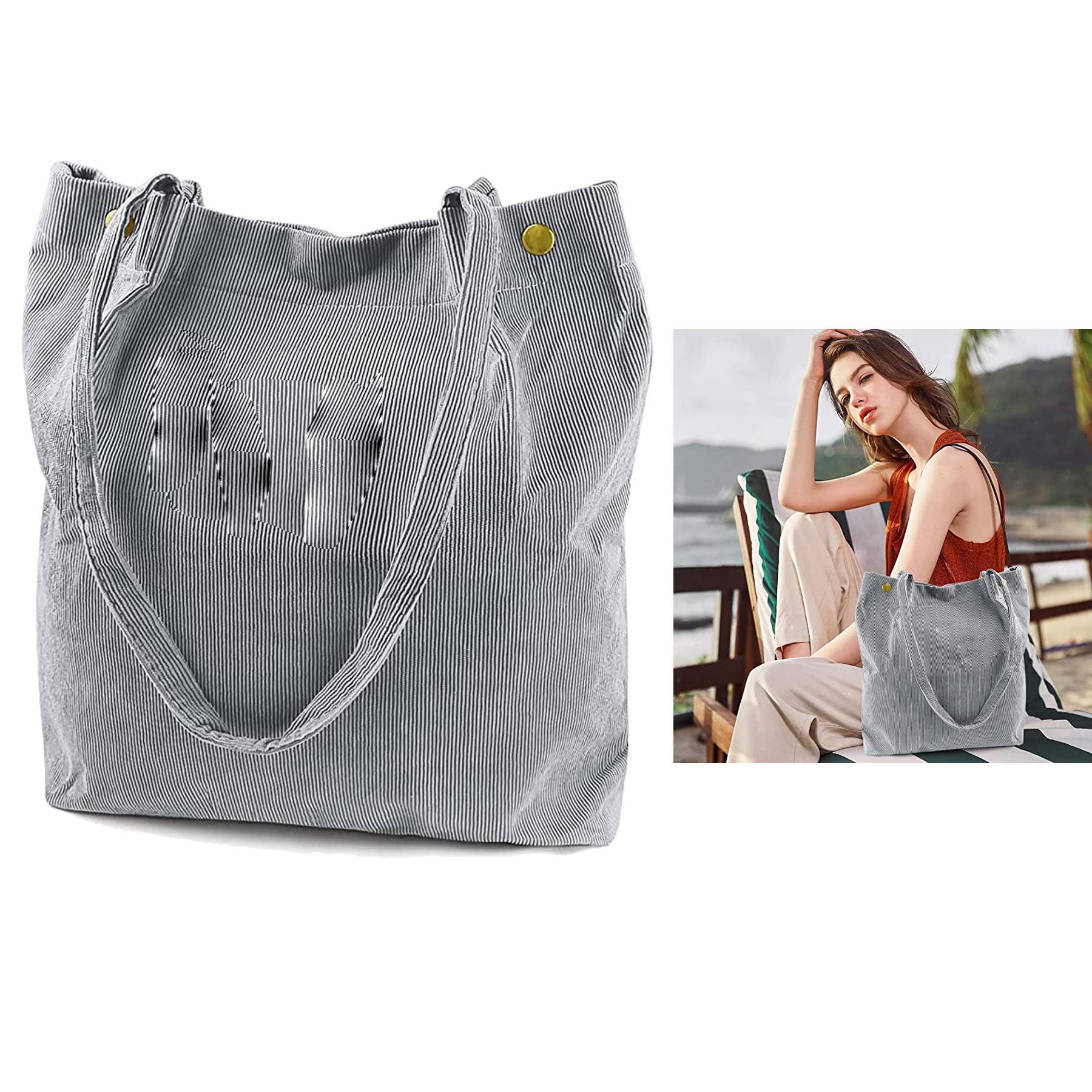 Corduroy Tote Bag