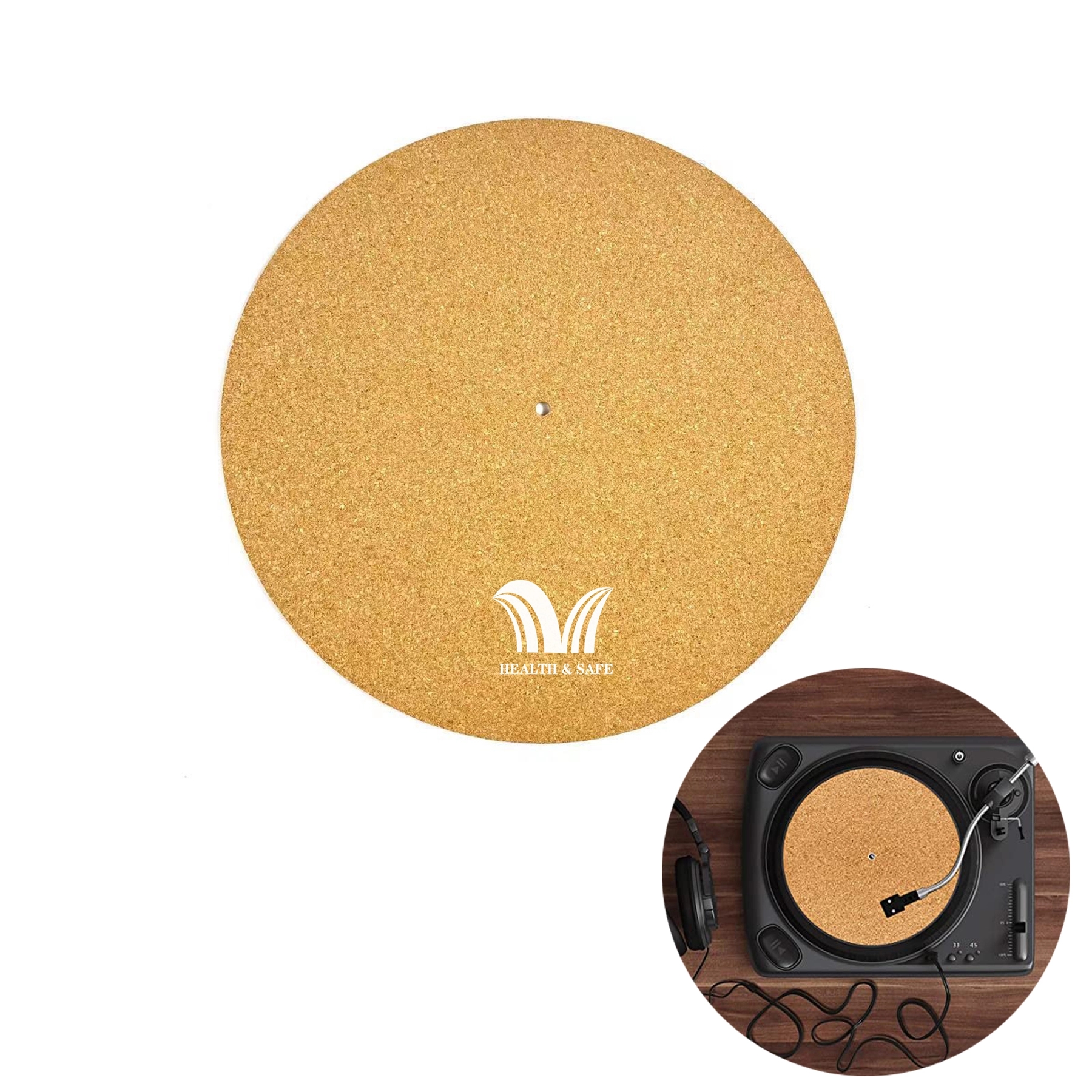 Cork Mat Turntable Platter Cartridge Record Player Slipmat 2