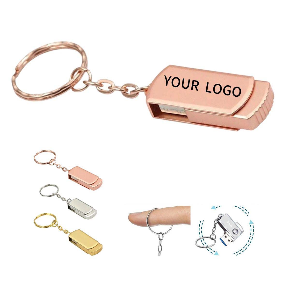 Compact 4GB USB Memory Stick with Metal Design 4
