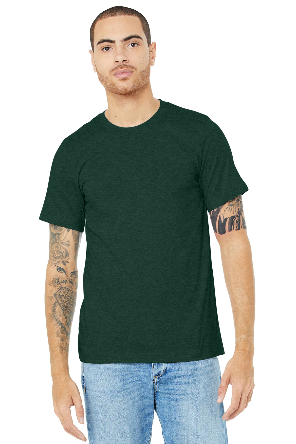 BELLA+CANVAS Unisex Heather CVC Short Sleeve Tee. BC3001CVC 329