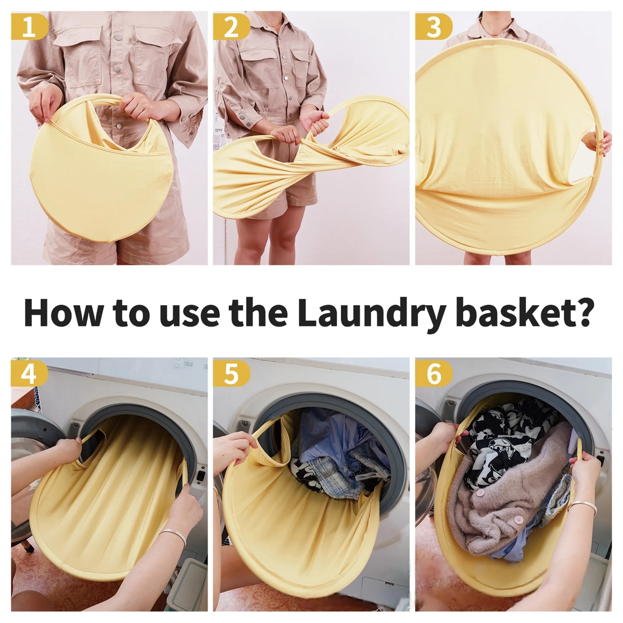 Foldable Portable Dirty Clothes Storage Basket 6