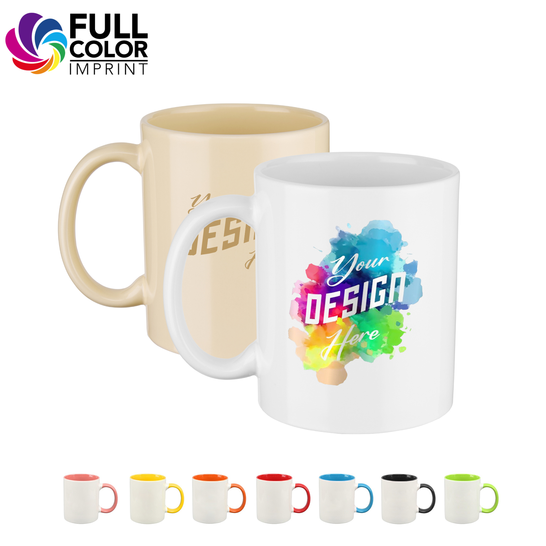 11 Oz Full Color Traditional Classic Ceramic Coffee Mug 9