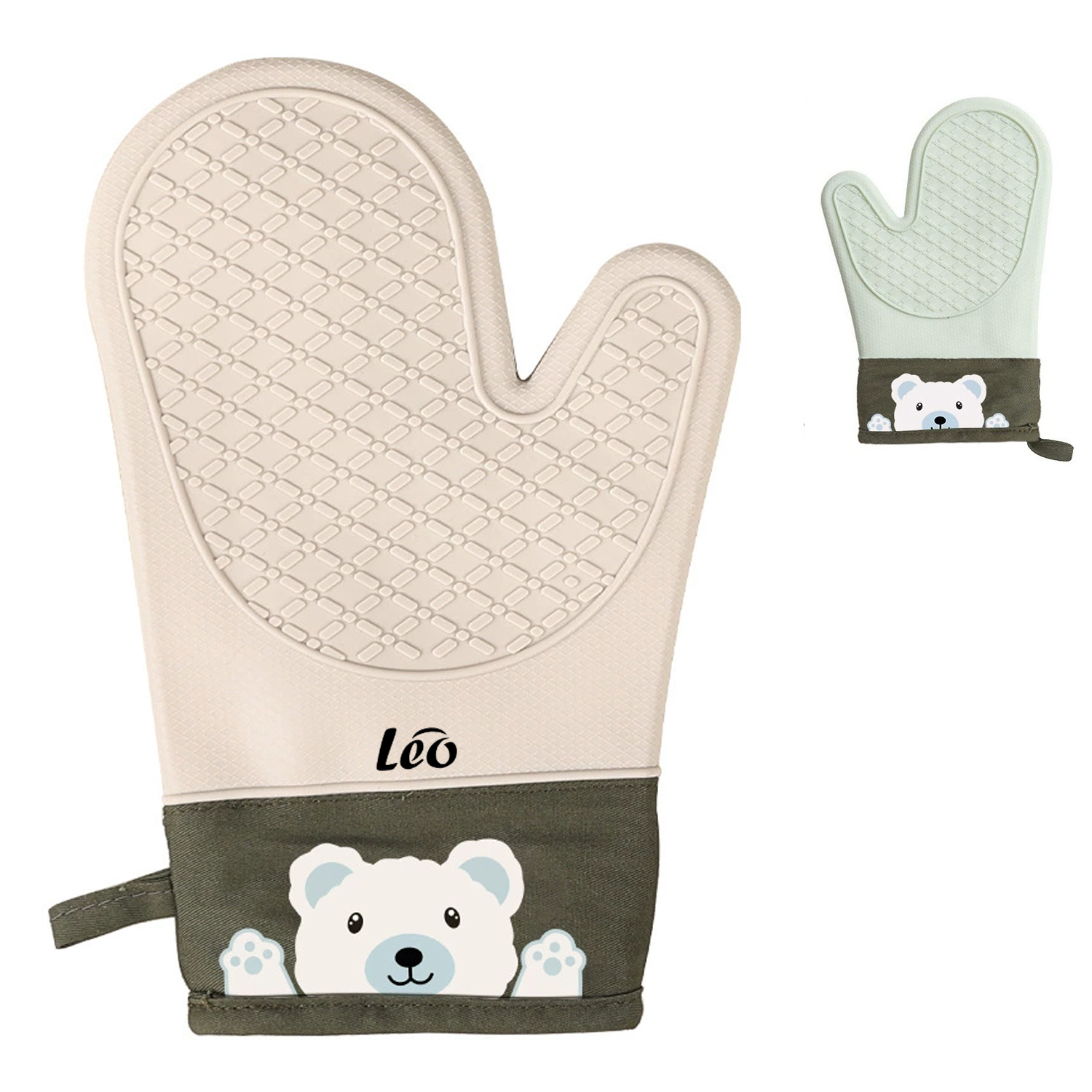 Heat-Resistant Non-Slip Silicone Oven Gloves – Thickened 2