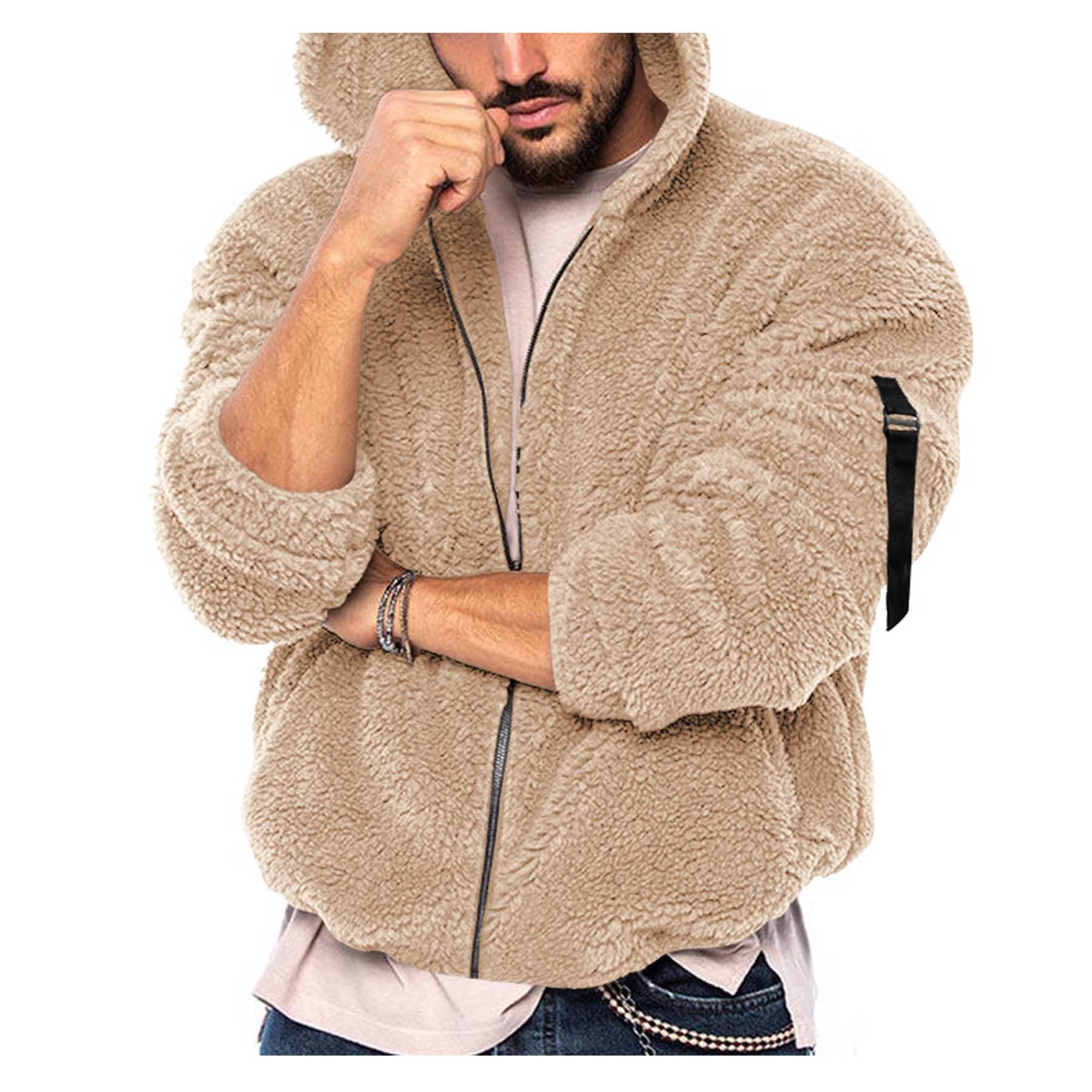 Men's Double Side Fleece Hoodie Jacket 4