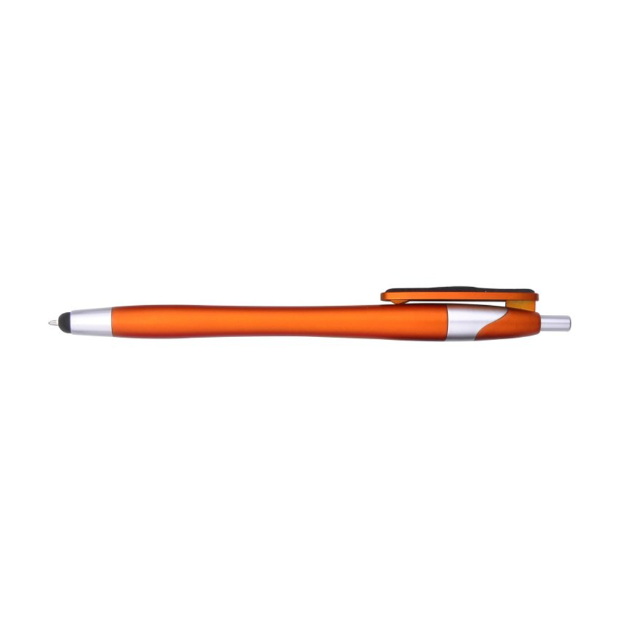 Ballpoint Pen & Stylus with Fiber Cloth Clip Cleaner – Colorful Barrel & Chrome Accents 13