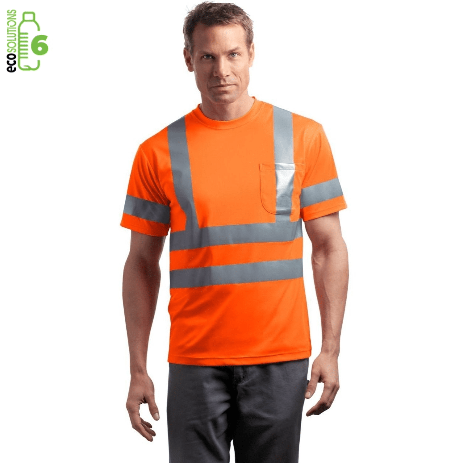 rPET Class 3 Reflective Safety T-Shirt W/ Pocket 6