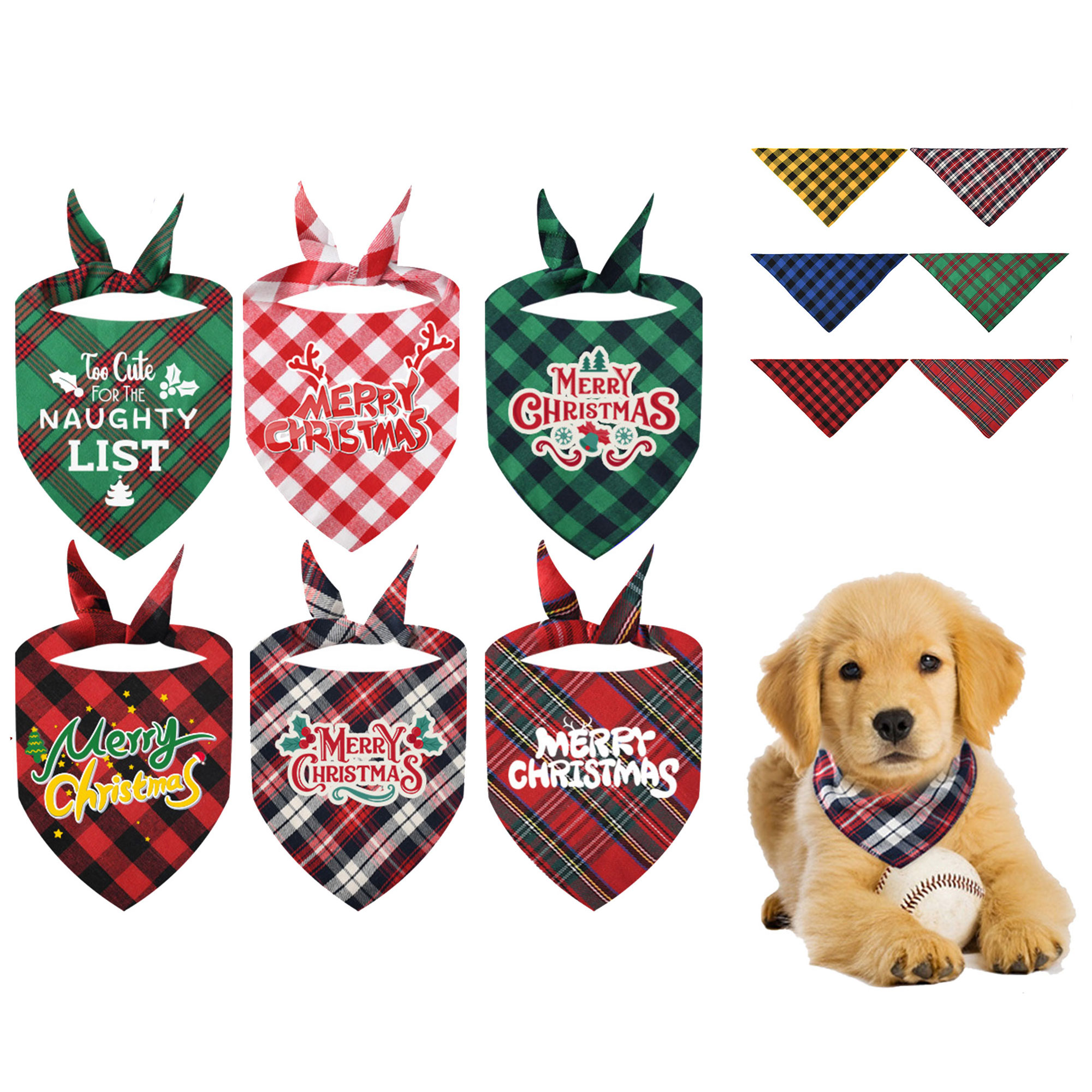 Christmas Atmosphere Dog Pet Scarf Bib 1