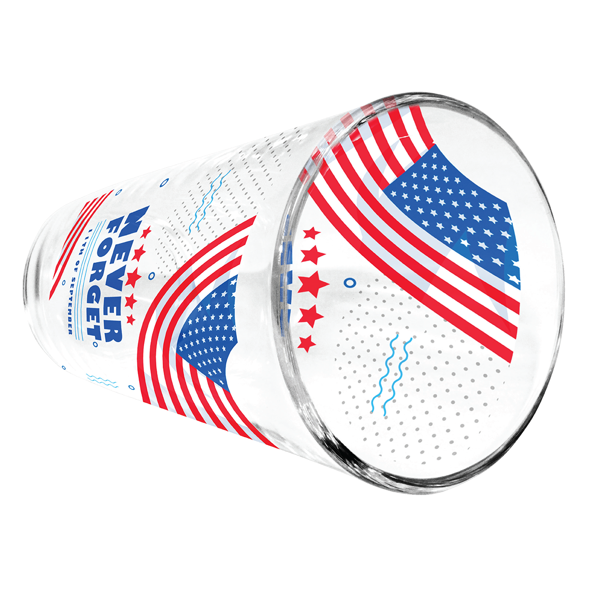16 oz. Pint Glass - USA, Mirror Printing 1