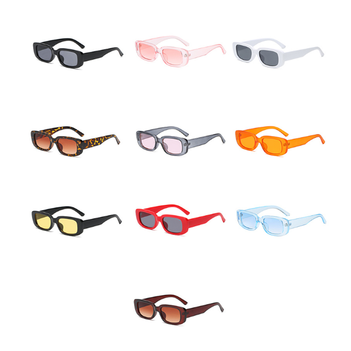 Retro Rectangular UV Protection Sunglasses 3
