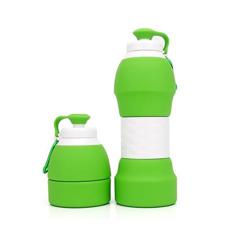 20oz Food Grade Silicone Folding Water Bottle 1
