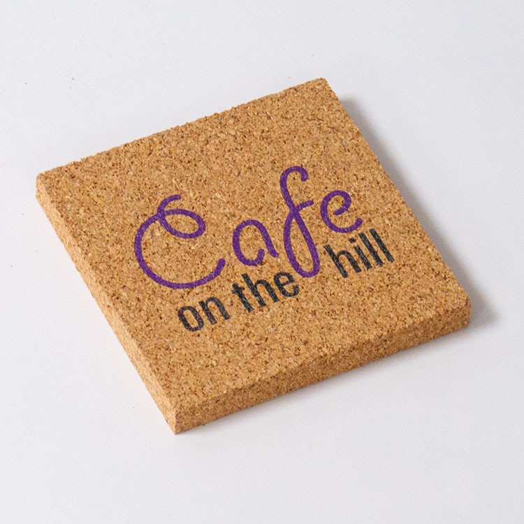 4"x 4" Solid Cork Coaster Square