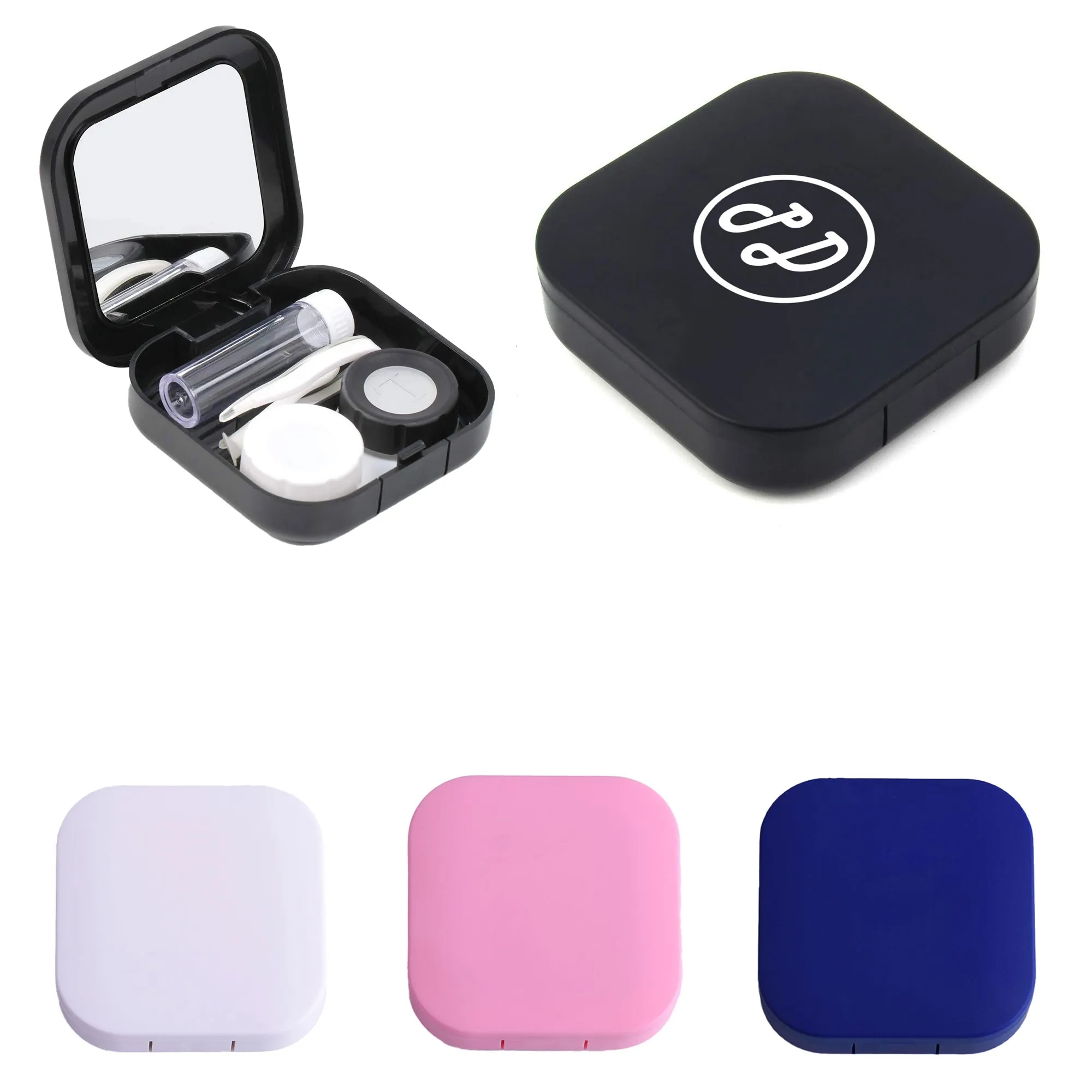Portable Contact Lens Case Tool Kit With Mirror 1