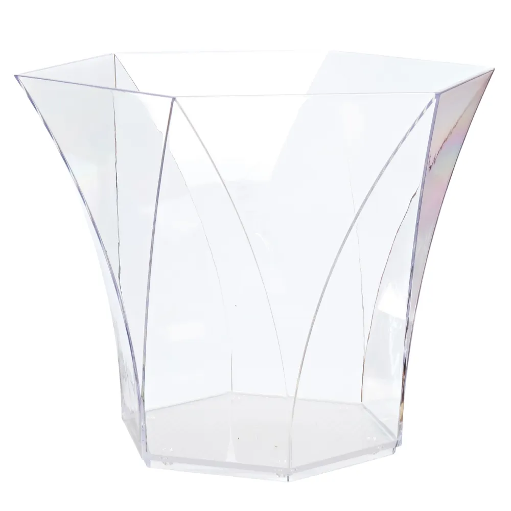 5.5L Polygonal Acrylic Ice Bucket, custom bottle opener with logo imprint 5